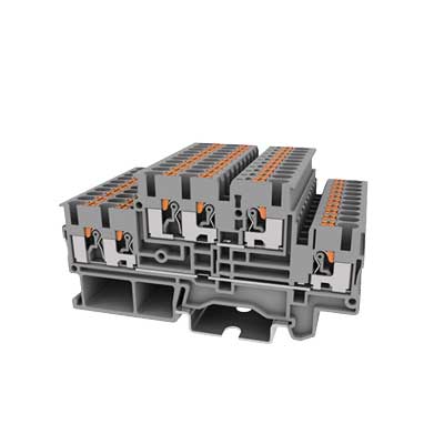 直插式弹簧接线 （每层3个接线位） TPD2.5-3-GY