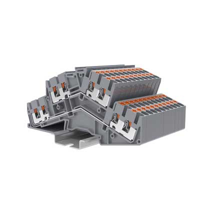 直插式弹簧接线  斜面双八层接线端子TPDS2.5-4-GY