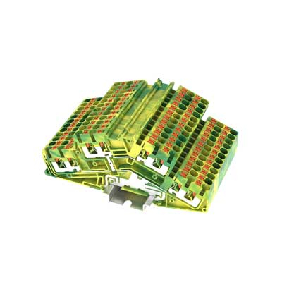 直插式弹簧接线  （斜面双层八线接地端子）TPDS2.5-4-PE